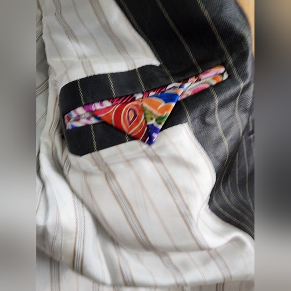 RARE! NWT Tommy Hilfiger x Zendaya Pinstripe Coated Denim Long Trench Coat Sz 8 - Picture 14 of 16